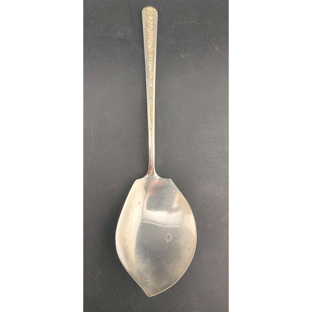 Vintage Towle Rambler Rose Sterling Silver Jelly Spoon No Monogram 1937 6.75”
